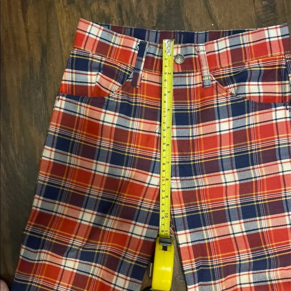 Vintage plaid bell bottom- flare jeans size 00 -1 - Picture 5 of 12